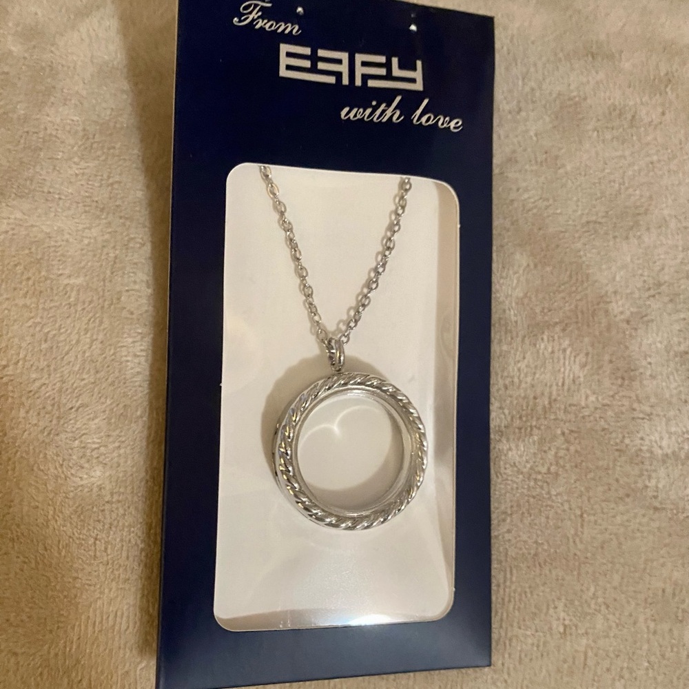 EFFY Glass Locket Necklace New